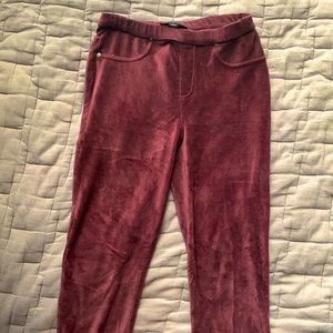 XS purple corduroy legging pants